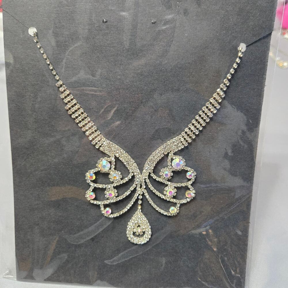 Crystal Rhinestone Statement Necklace